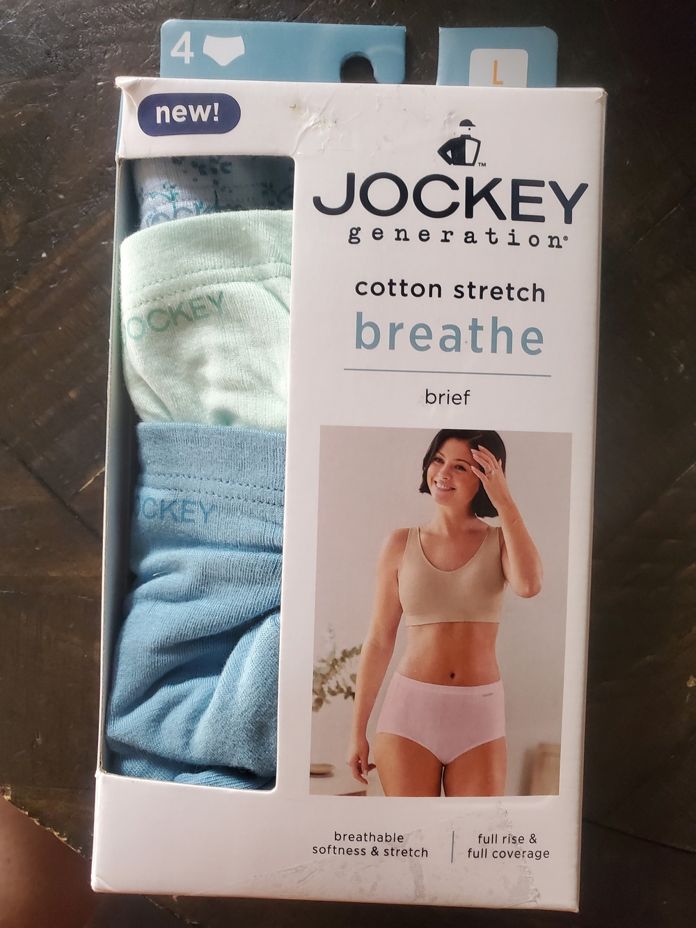 Jockey Cotton Stretch Breathe Briefs - Light Blue, Teal & Mint (3 Pack)